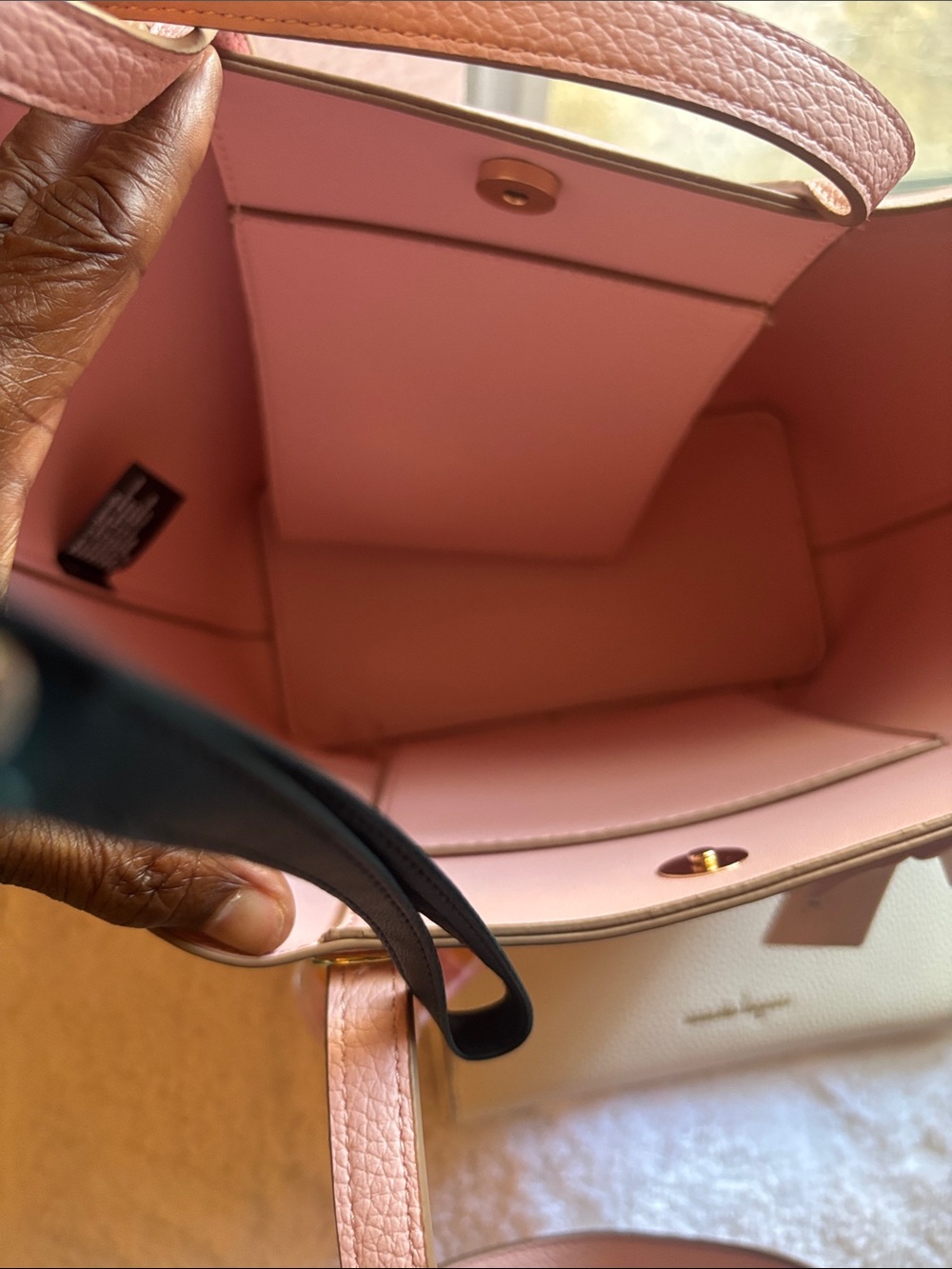 Nanette Lepore Pink Tote with Cream Zip Wallet - Picture 2 of 6